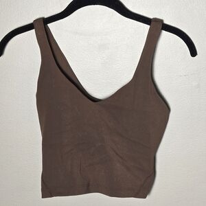 Lululemon Align Padded Luxe Athleisure Tank In Spiced Chai, Size 2